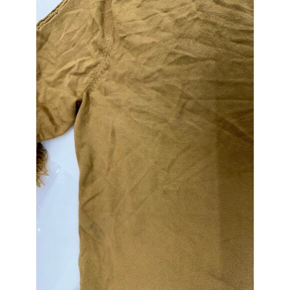 Norton Mcnaughton Womens Sweater Plus Size 1X Brown 3/4 Sleeve Fringe - Picture 8 of 12